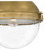 Perrine 1 Light 12 inch Weathered Brass Semi-Flush Mount Ceiling Light