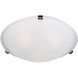 Malaga 3 Light 16 inch Oil Rubbed Bronze Flush Mount Ceiling Light in Frosted