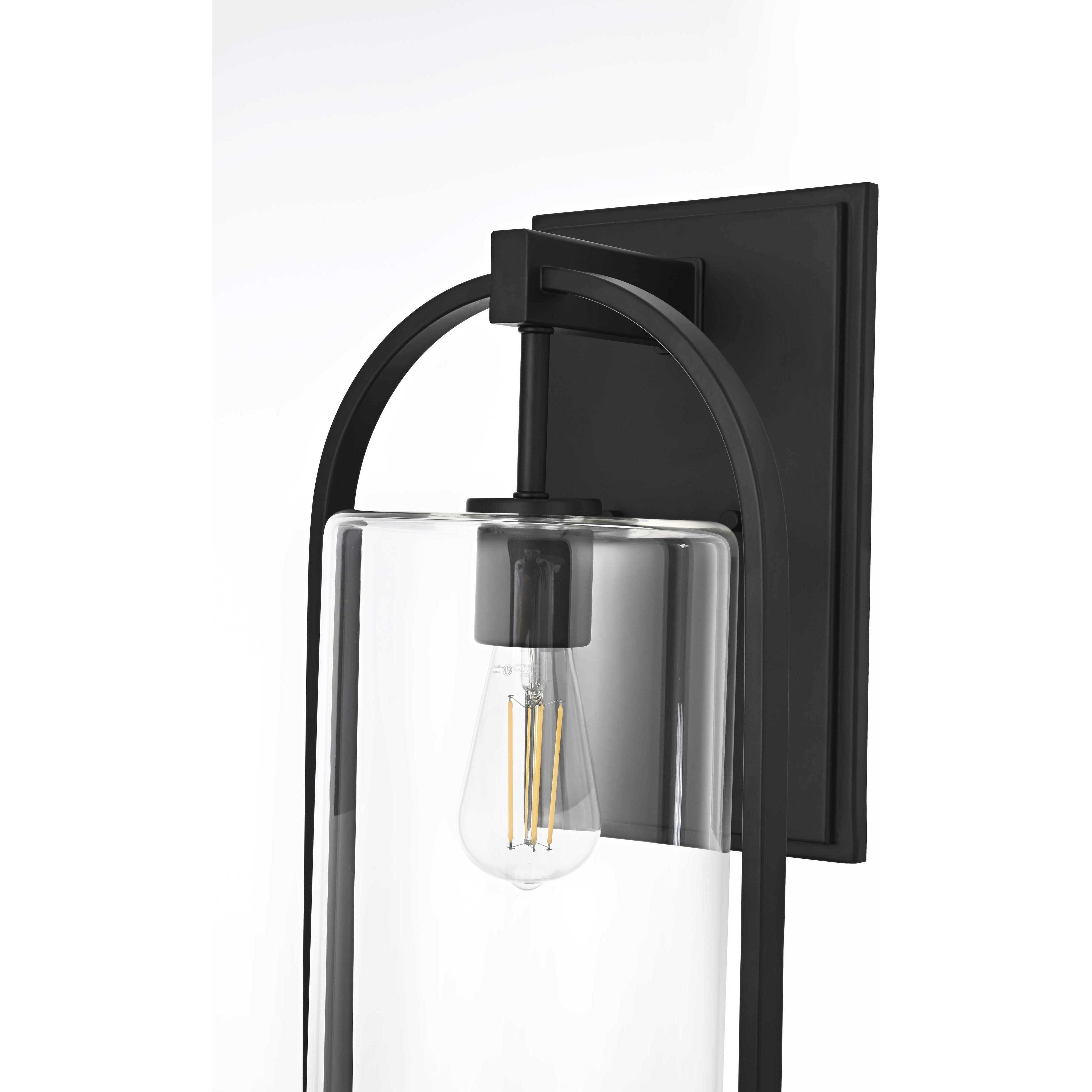 Jaxson 1 Light 24 inch Black Outdoor Wall Sconce