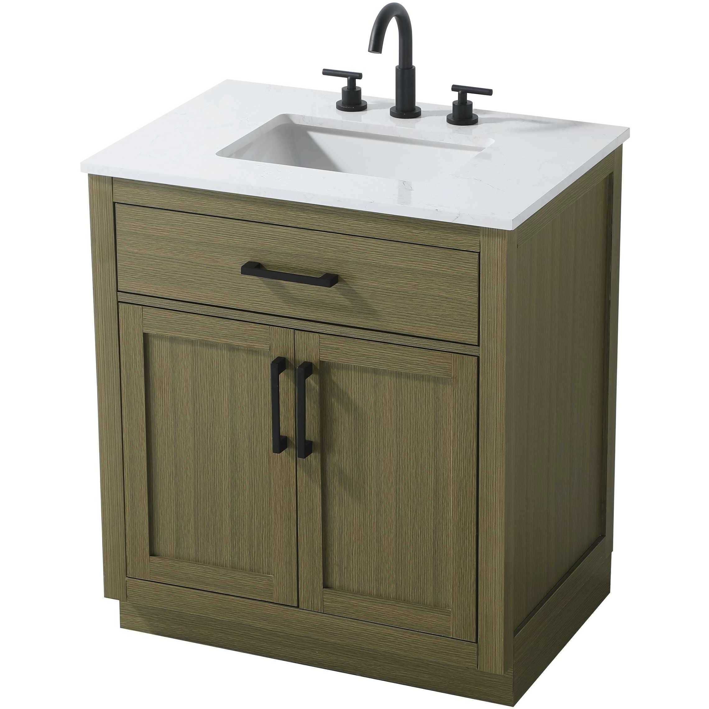 Alden 30 X 35 inch Chestnut Brown Bathroom Vanity Cabinet