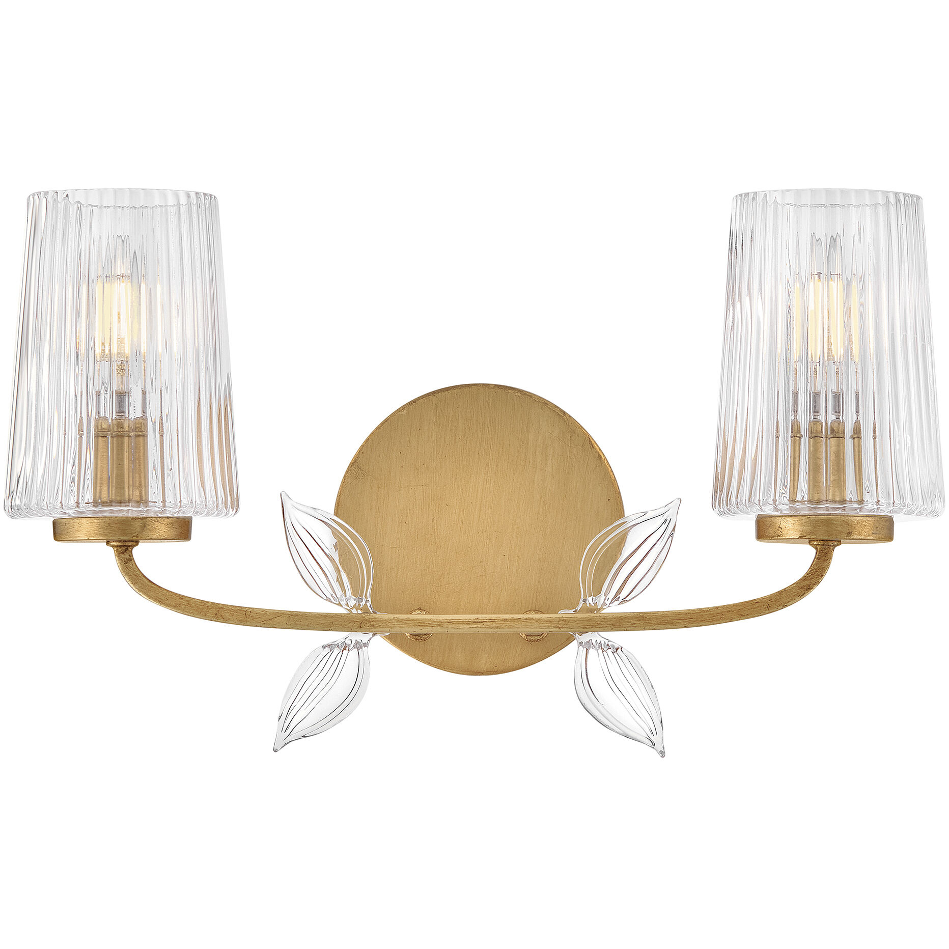 Aliso Bath Vanity Light Wall Light in Distressed Brass