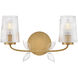 Aliso Bath Vanity Light Wall Light in Distressed Brass