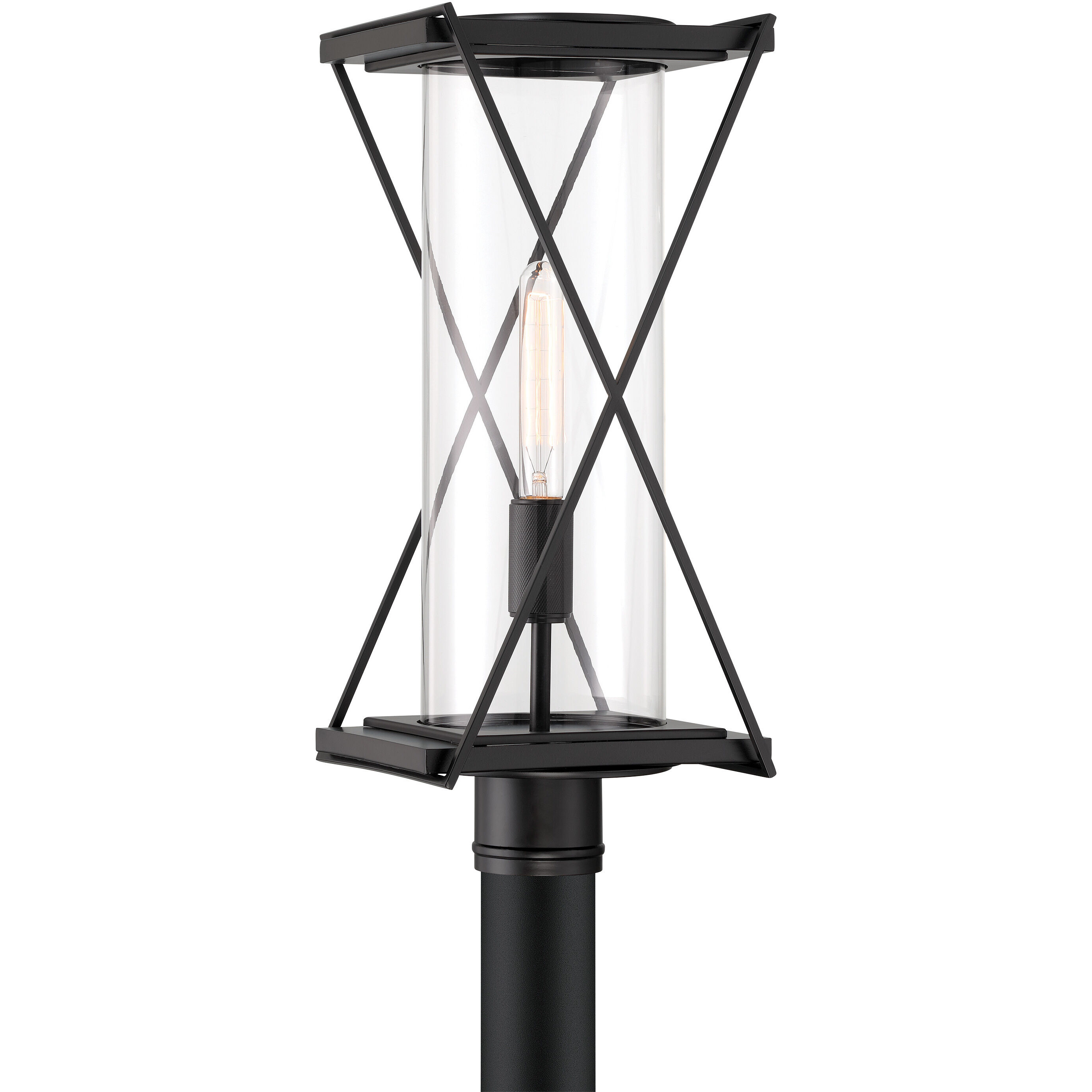 Rockhill 1 Light 21.5 inch Dark Matte Black Outdoor Post Mount