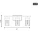 Brickell 3 Light 22 inch Warm Brass Bathroom Vanity Light Wall Light