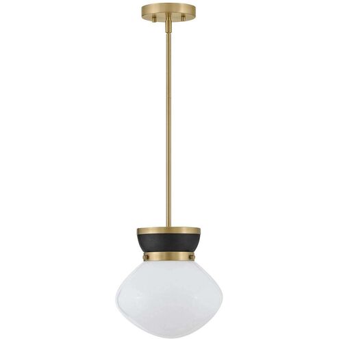 Lucy 1 Light 10 inch Black with Lacquered Brass Pendant Ceiling Light