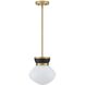 Lucy 1 Light 10 inch Black with Lacquered Brass Pendant Ceiling Light