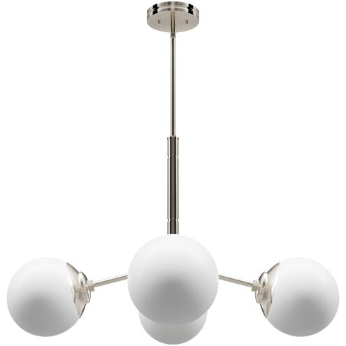 Hepburn 4 Light 30 inch Brushed Nickel Chandelier Ceiling Light, Large
