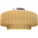 Radiance LED 16.5 inch Muted Yellow and Brushed Nickel Semi Flush Ceiling Light