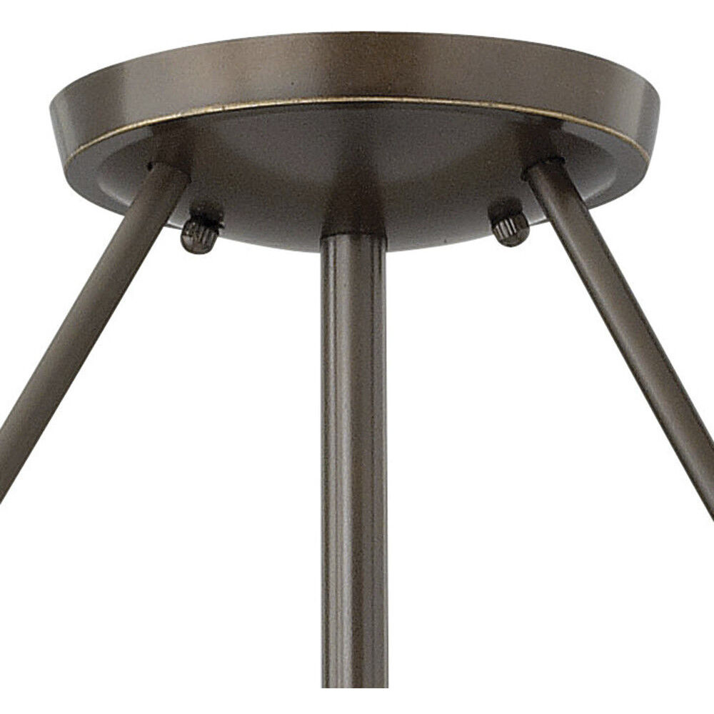 Hathaway 3 Light 16 inch Olde Bronze Indoor Semi-Flush Mount Ceiling Light in Etched White