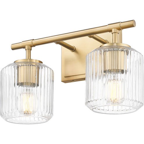 Landon 2 Light 14 inch Modern Gold Vanity Wall Light