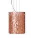Tamburo 1 Light Satin Nickel Pendant Ceiling Light in Stone Copper Foil Glass, Incandescent