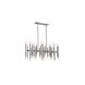 Canada 42 Light 14 inch Satin Nickel Chandelier Ceiling Light, Bamboo Pipe, Satin Nickel Metal