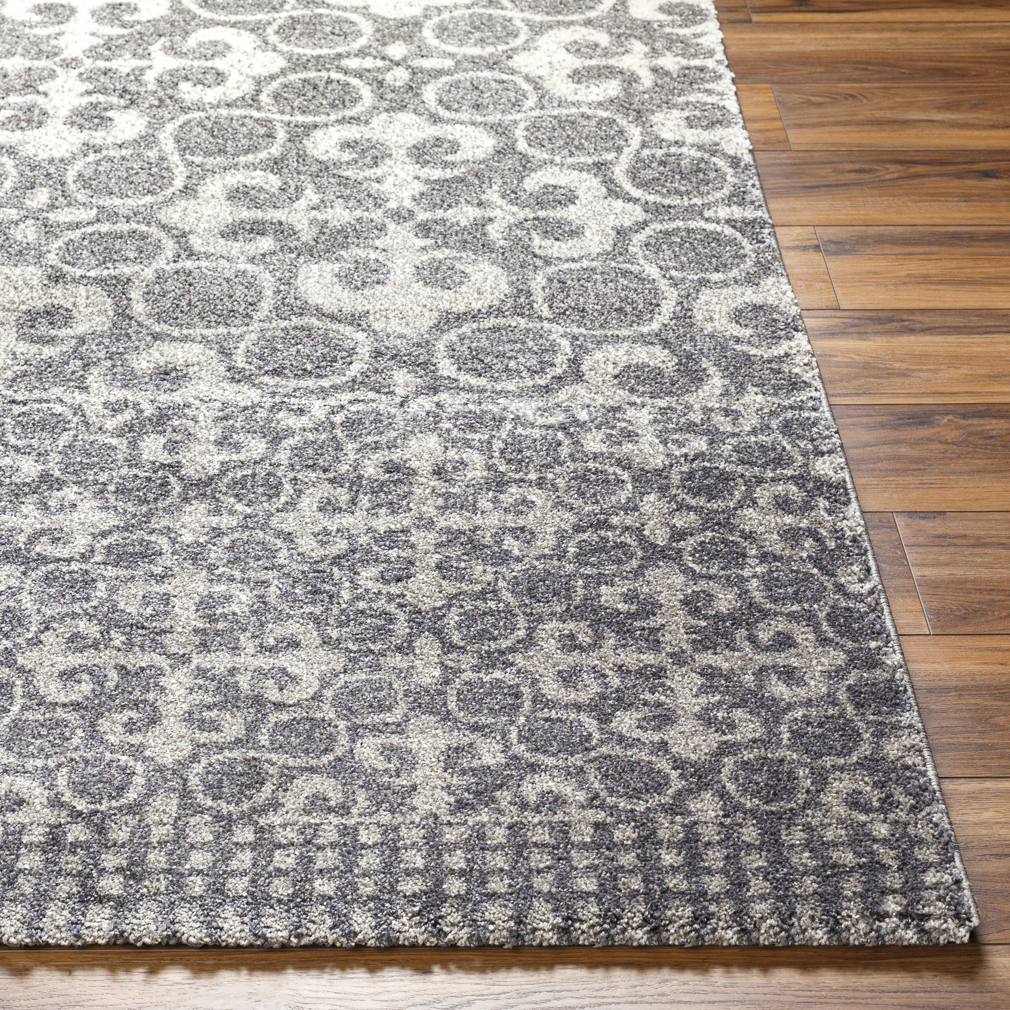 Pembridge 129.92 X 94.49 inch Charcoal/Ivory Machine Woven Rug in 8 x 11, Rectangle