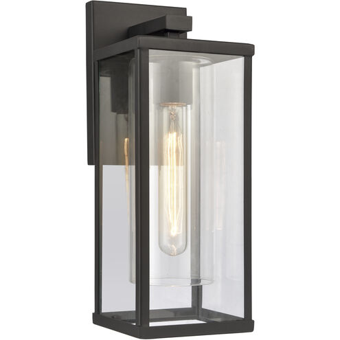 Augusta 1 Light 13.75 inch Matte Black Outdoor Wall Sconce