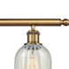 Ballston Caledonia LED 36 inch Brushed Brass Island Light Ceiling Light in Mouchette Glass, Ballston