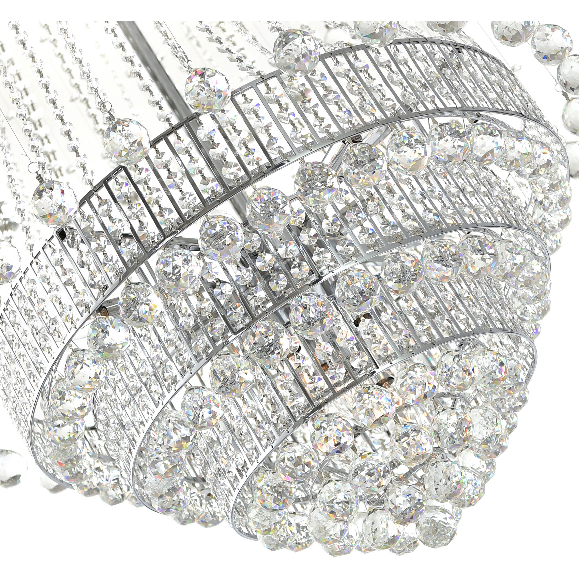 Hallway 32 Light 32 inch Chrome Flush Mount Ceiling Light