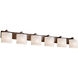 Fusion 6 Light 56.5 inch Dark Bronze Bath Bar Wall Light in Oval, Incandescent, Opal Fusion