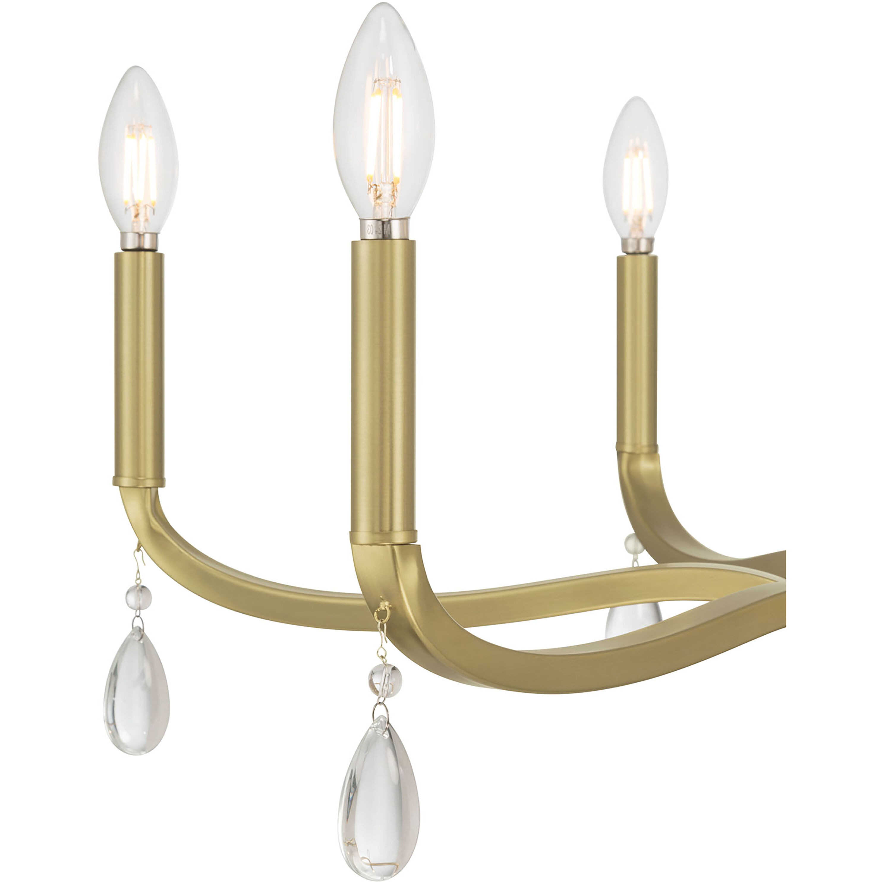 Viremont 6 Light 28 inch Vintage Brass Chandelier Ceiling Light