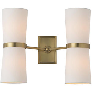 Inwood 4 Light 18 inch Antique Brass Sconce Wall Light, Essential Lighting