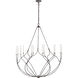 C&M by Chapman & Myers Richmond 12 Light 43.5 inch Weathered Galvanized Chandelier Ceiling Light