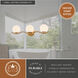 Monticello 3 Light 22 inch Muted Brass Bathroom Light Wall Light
