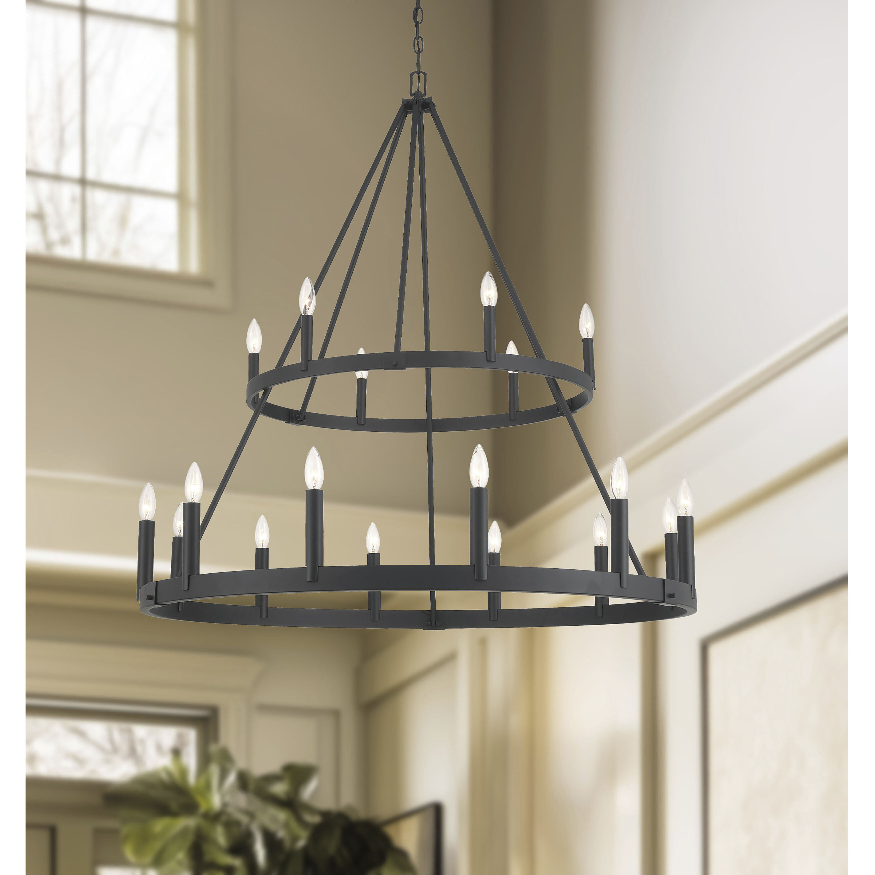 Dutton 18 Light 42.75 inch Coal Chandelier Ceiling Light