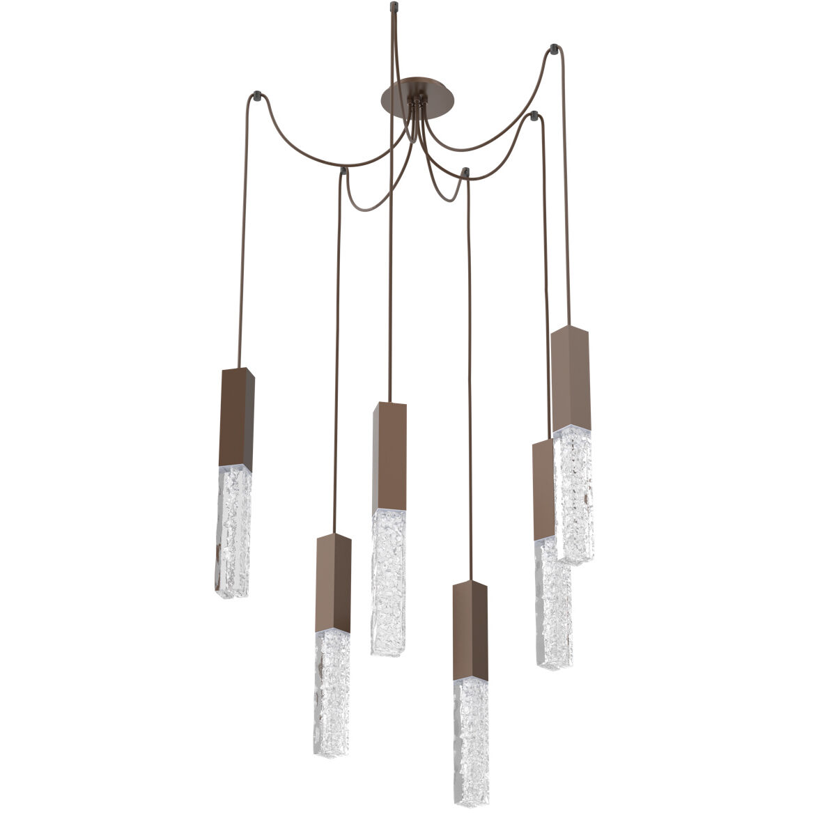 Axis LED 11 inch Burnished Bronze Swag Multi-Pendant Ceiling Light in 2700K LED