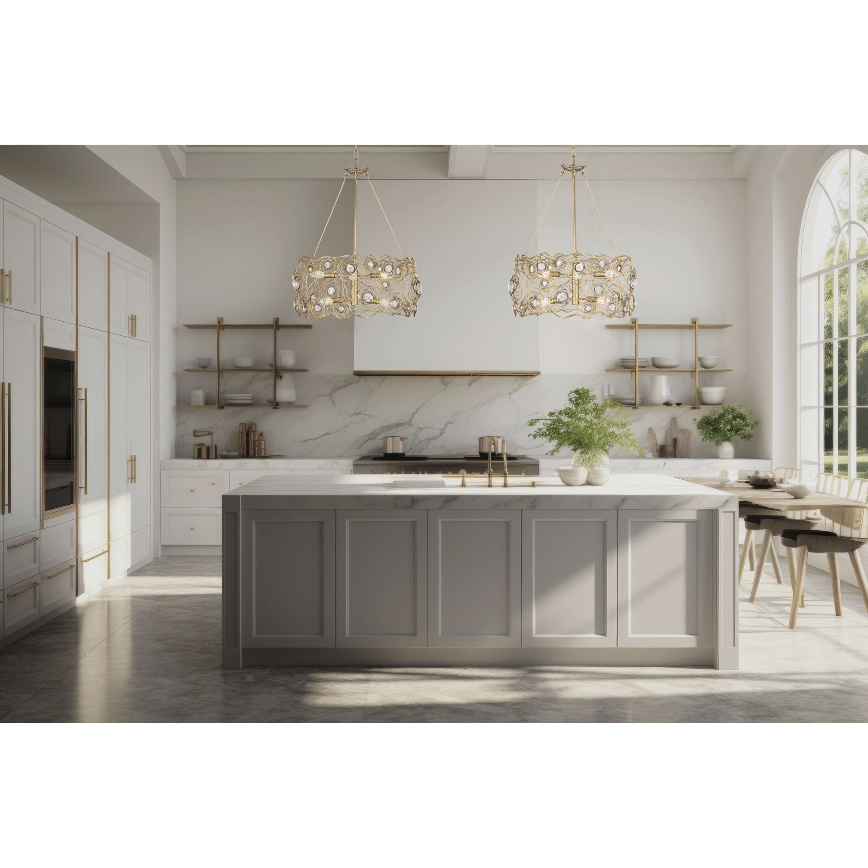 Ethereal Rose 6 Light 24 inch Havana Gold Ombre Chandelier Ceiling Light