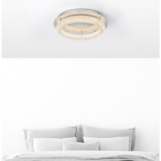 Bowen 1 Light 22 inch Chrome Flush Mount Ceiling Light