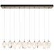 Chrysalis 10 Light 44.5 inch Soft Gold Pendant Ceiling Light in White Crystal, Standard Pipe