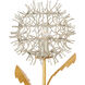 Dandelion 1 Light 9 inch Contemporary Silver Leaf/Contemporary Gold Leaf Wall Sconce Wall Light