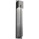 Outdoor Square Motif LED Argento Grey Outdoor Sconce in Frosted Granite