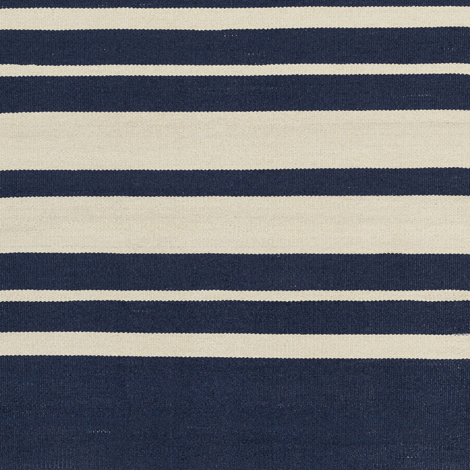 Picnic 132 X 96 inch Navy/Cream Handmade Rug, PVC