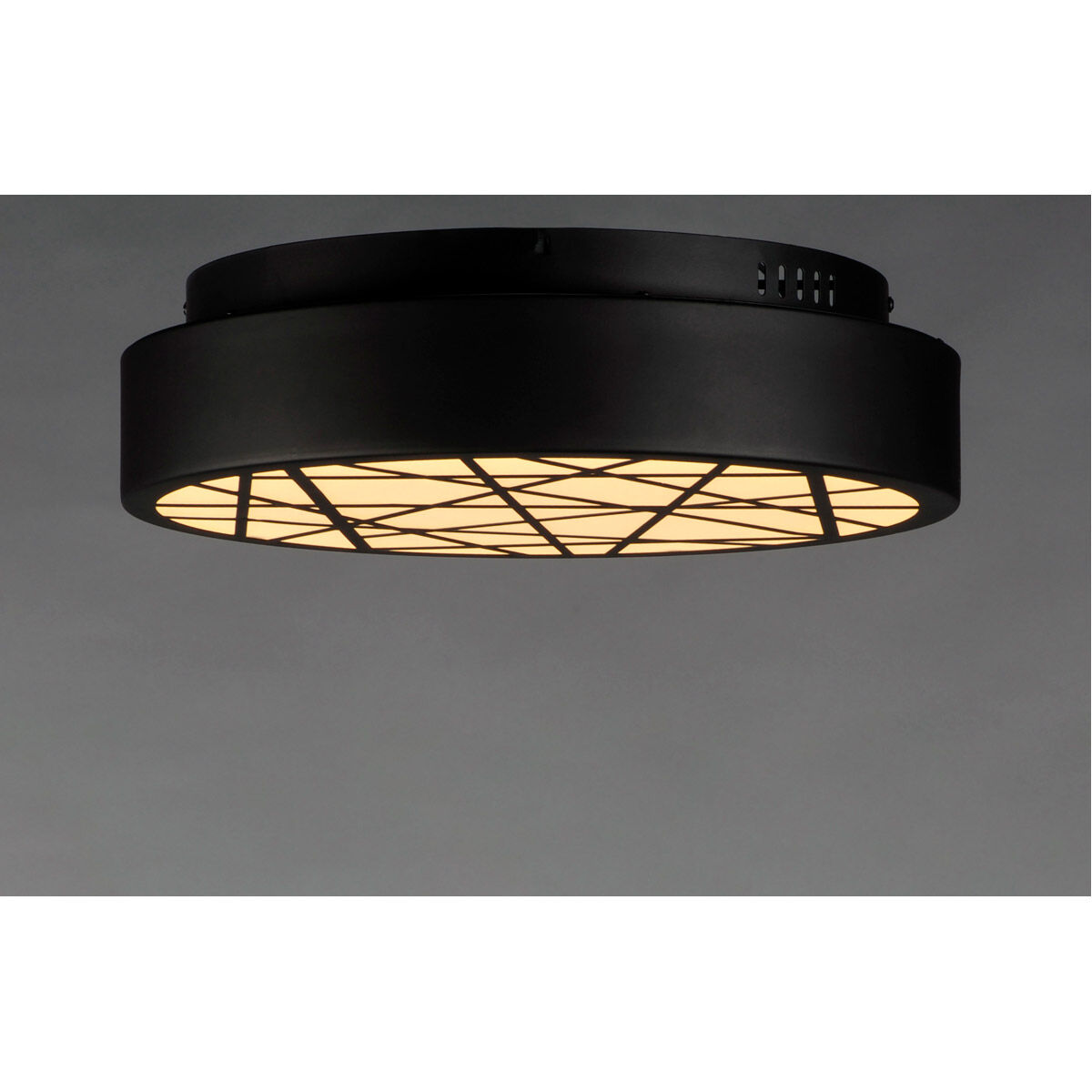 Intersect LED 15.75 inch Black Flush Mount Ceiling Light