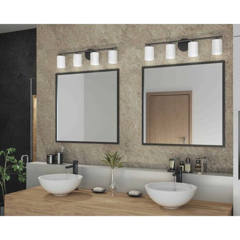 Replay 4 Light 31.13 inch Black Bath Vanity Wall Light