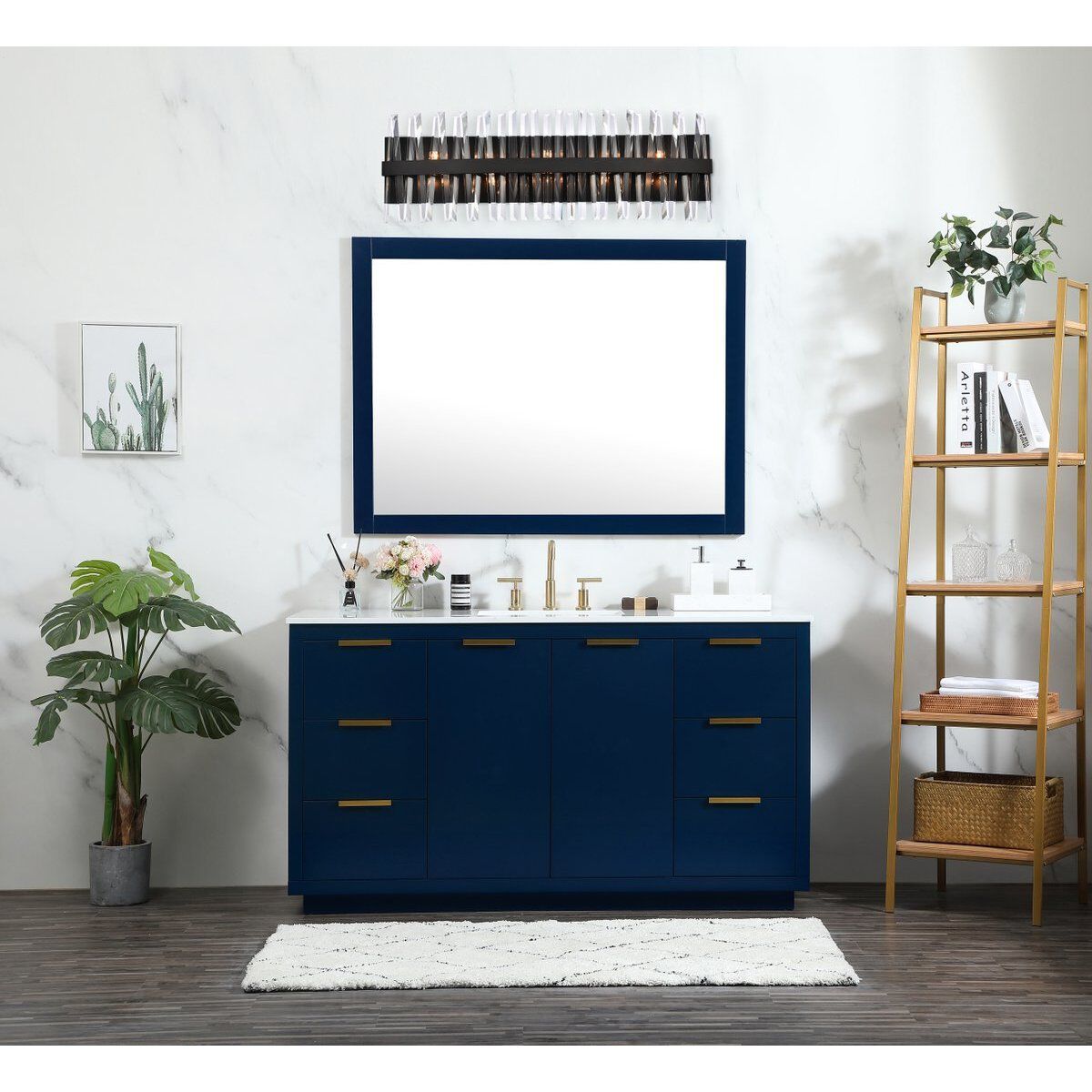 Serephina 10 Light 36 inch Black Bath Sconce Wall Light