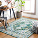 Floransa 85 X 63 inch Dark Green; Multicolored Rug in 5 x 8