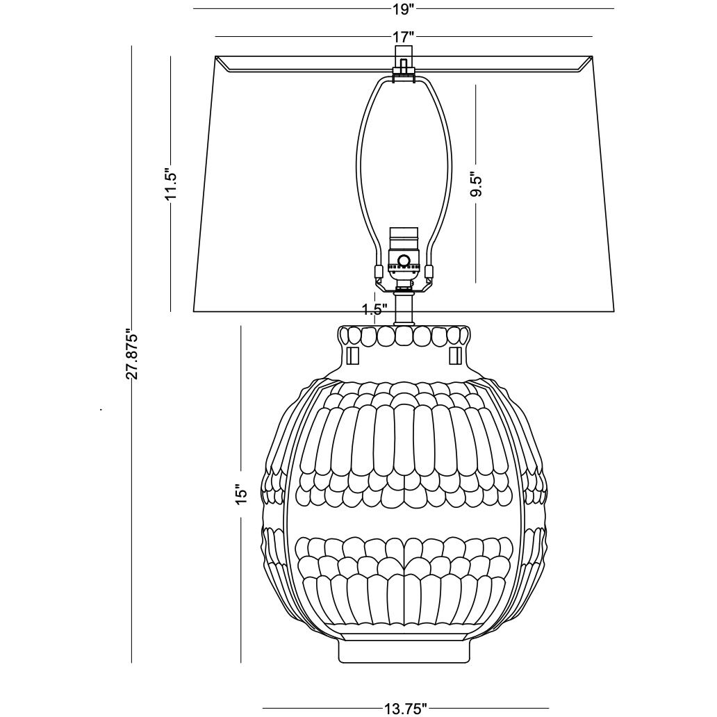 Kate 27.88 inch 150.00 watt Off-White Table Lamp Portable Light