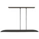 Anne-Marie Barton Remi Linear Pendant Ceiling Light in Matte Carbon and Warm Walnut