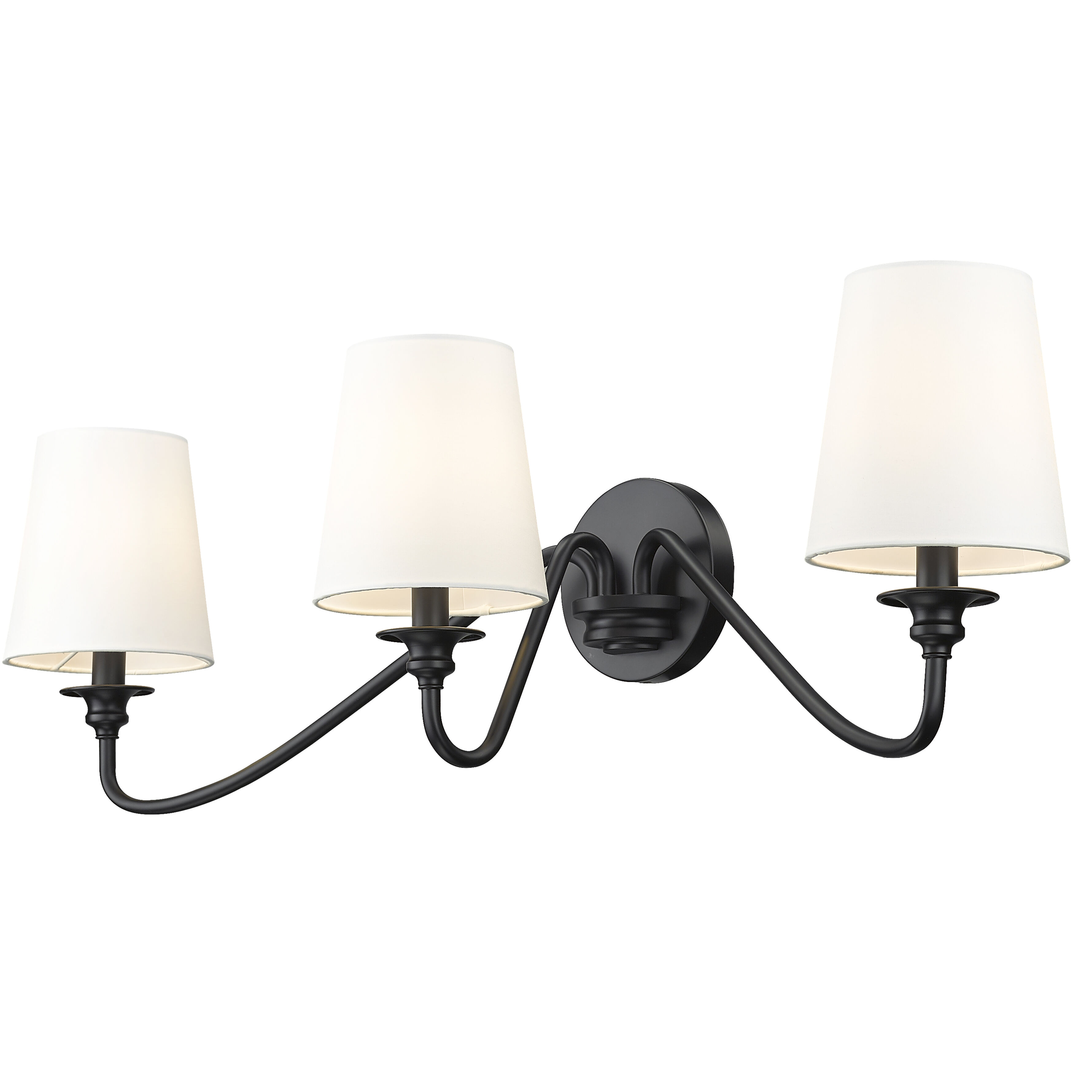 Gianna 3 Light 32 inch Matte Black Wall Sconce Wall Light