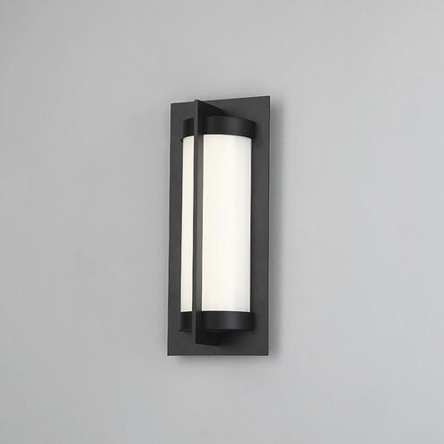 Oberon LED 14 inch Black Outdoor Wall Light, dweLED