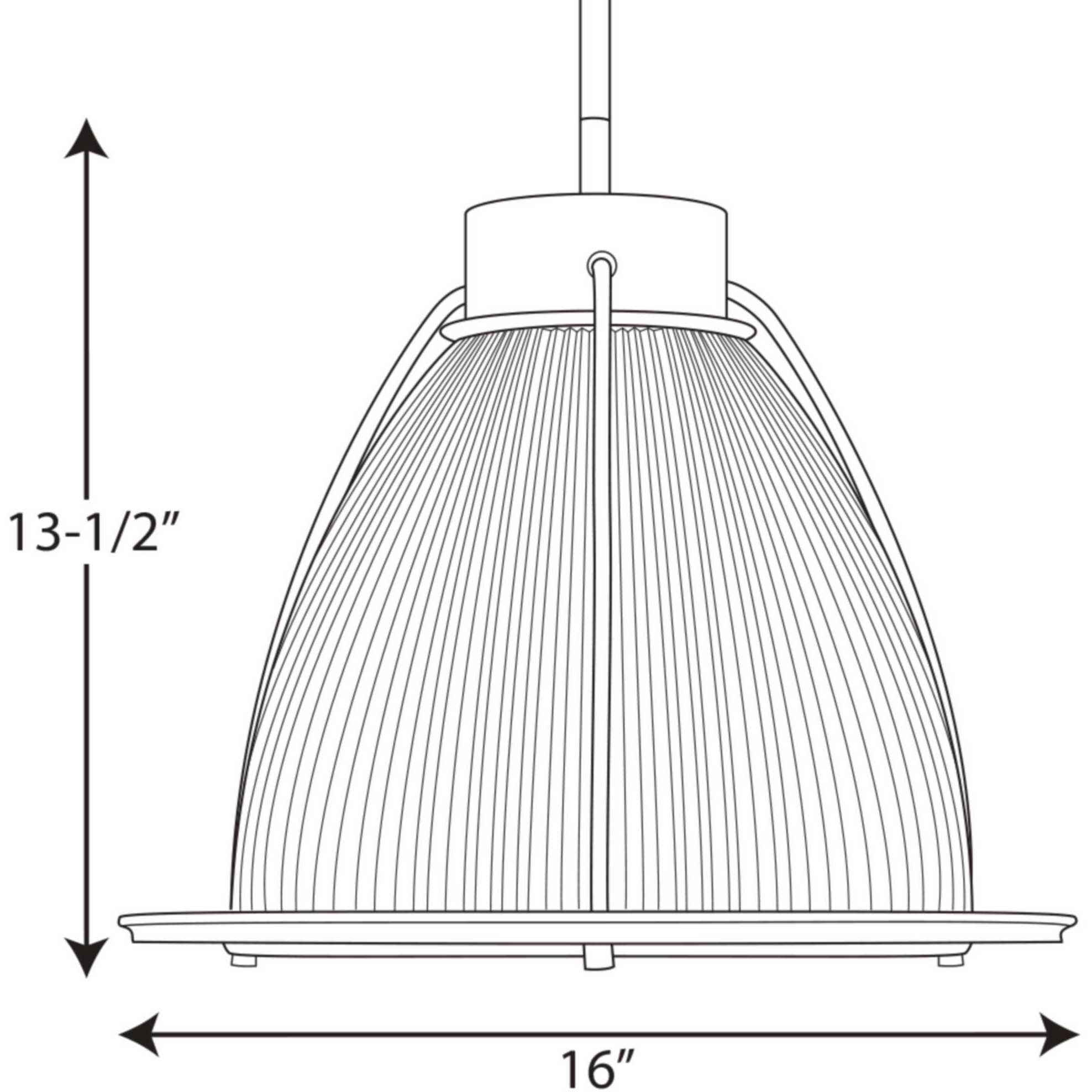 Prismatic Glass 1 Light 16 inch Brushed Nickel Pendant Ceiling Light