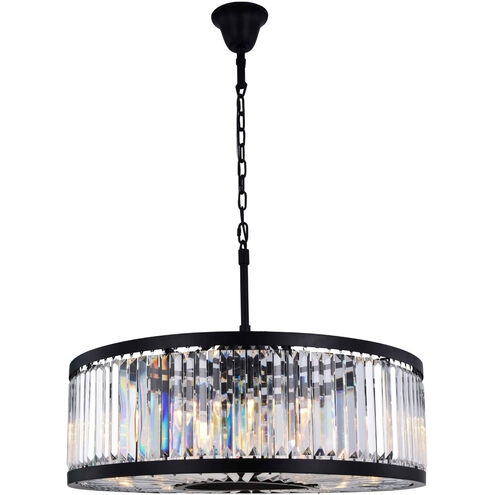 Chelsea 10 Light 36 inch Matte Black Chandelier Ceiling Light, Urban Classic