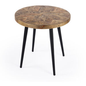 Glarious Round Side Table in Medium Brown