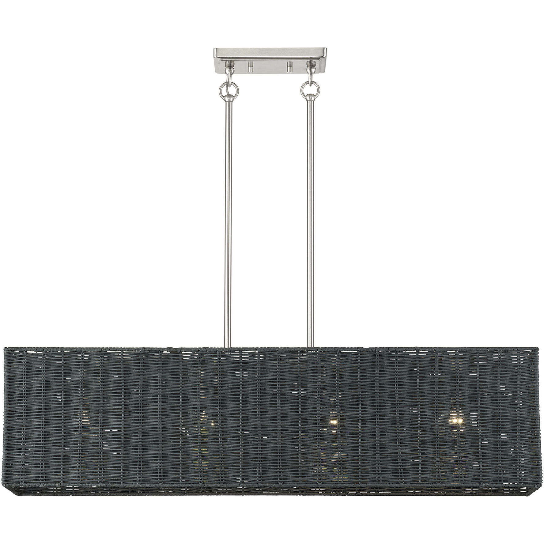 Weavington 4 Light 36 inch Brushed Nickel Linear Chandelier Ceiling Light, Large