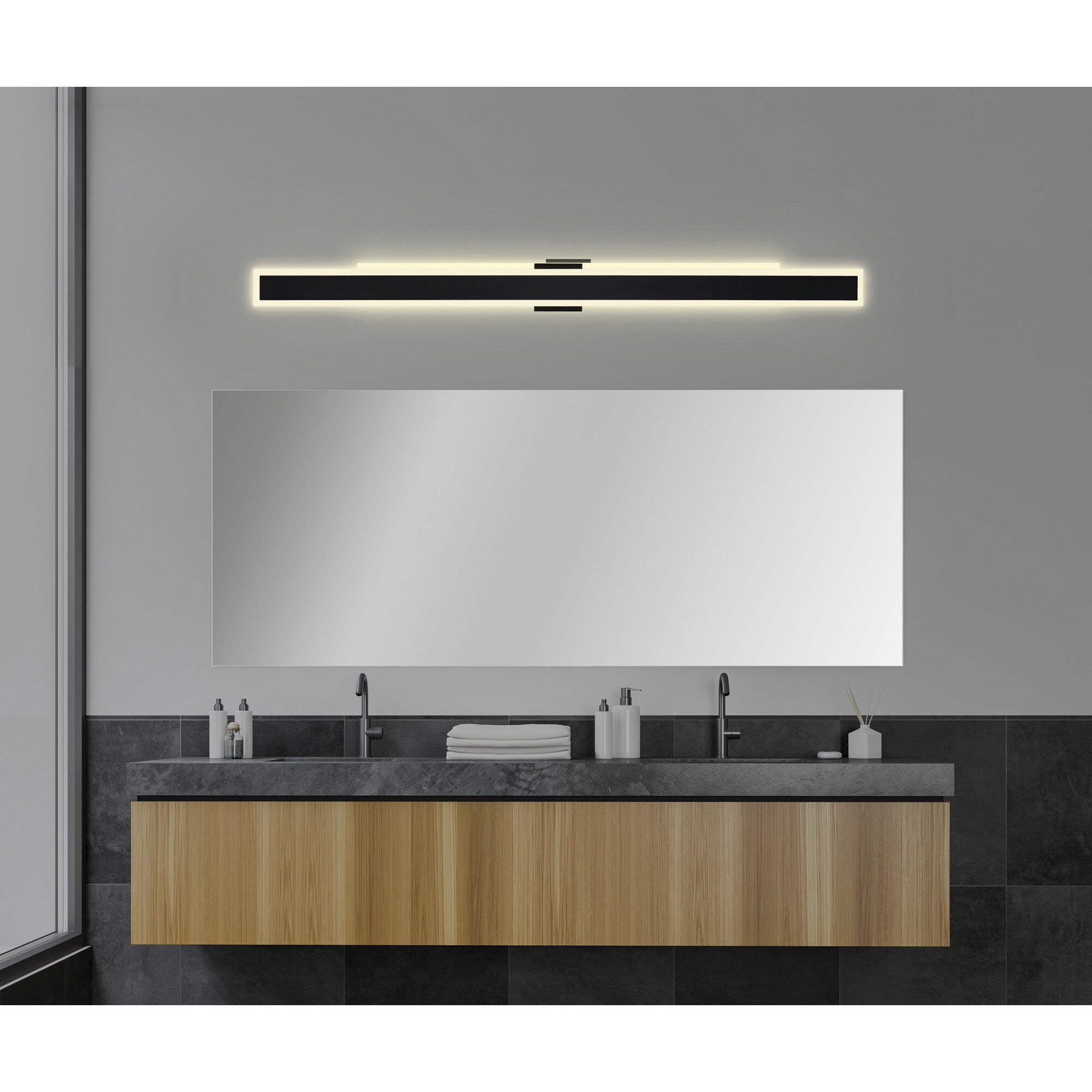 Malibu LED 80 inch Black Outdoor Wall Light