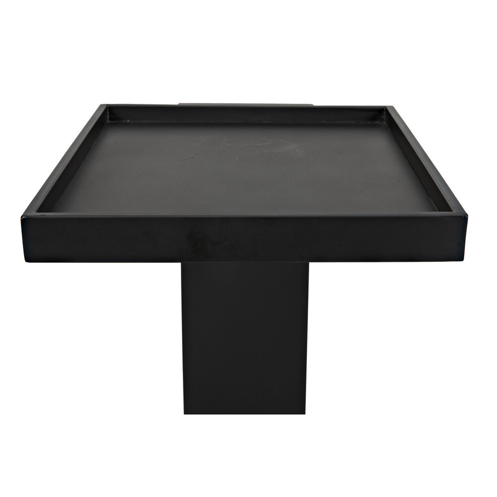 Ledge 24.5 X 18.5 inch Matte Black Side Table