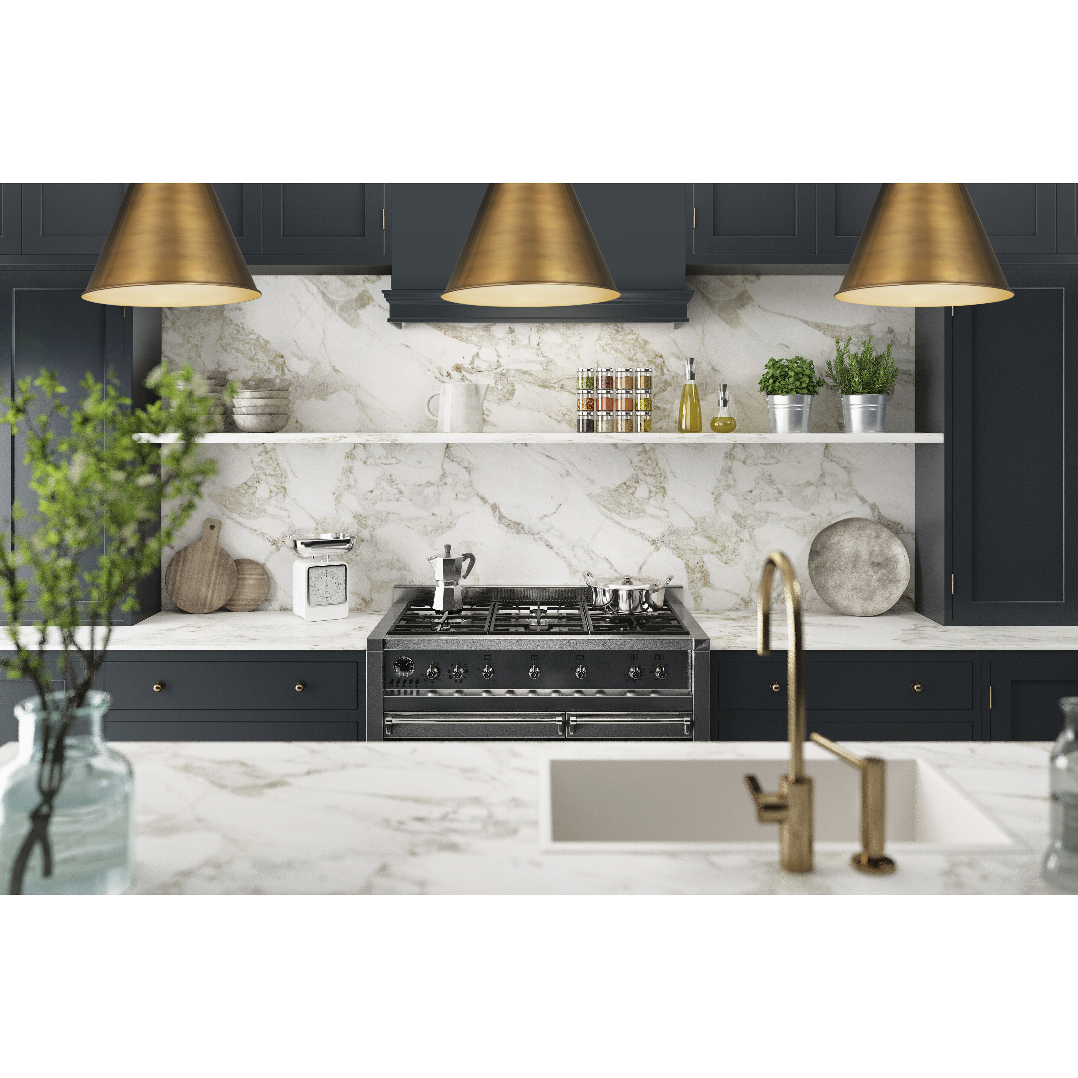 Eaton 1 Light 12 inch Rubbed Brass Pendant Ceiling Light