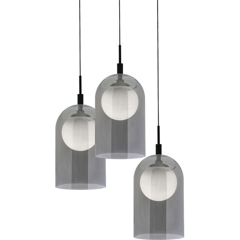 Kiran LED 24 inch Black Multi-light Pendant Ceiling Light