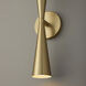 Levi 2 Light 5 inch Matte Brass Sconce Wall Light